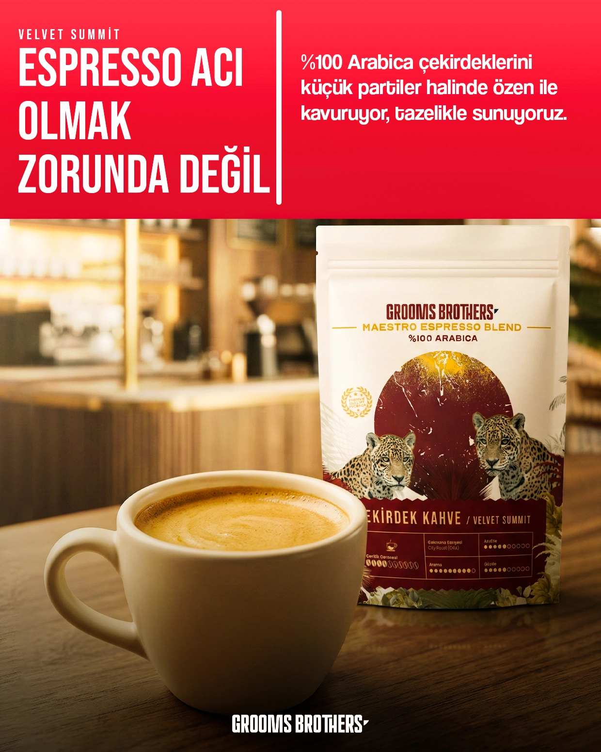 Velvet Summit Çekirdek Kahve Espresso Blend 1KG