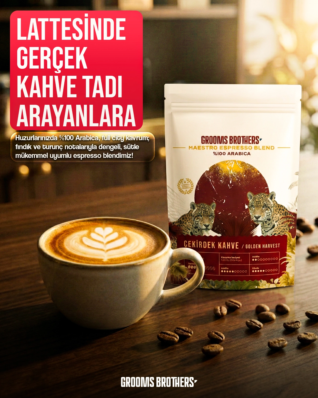 Golden Harvest Çekirdek Kahve Espresso Blend 250 GR