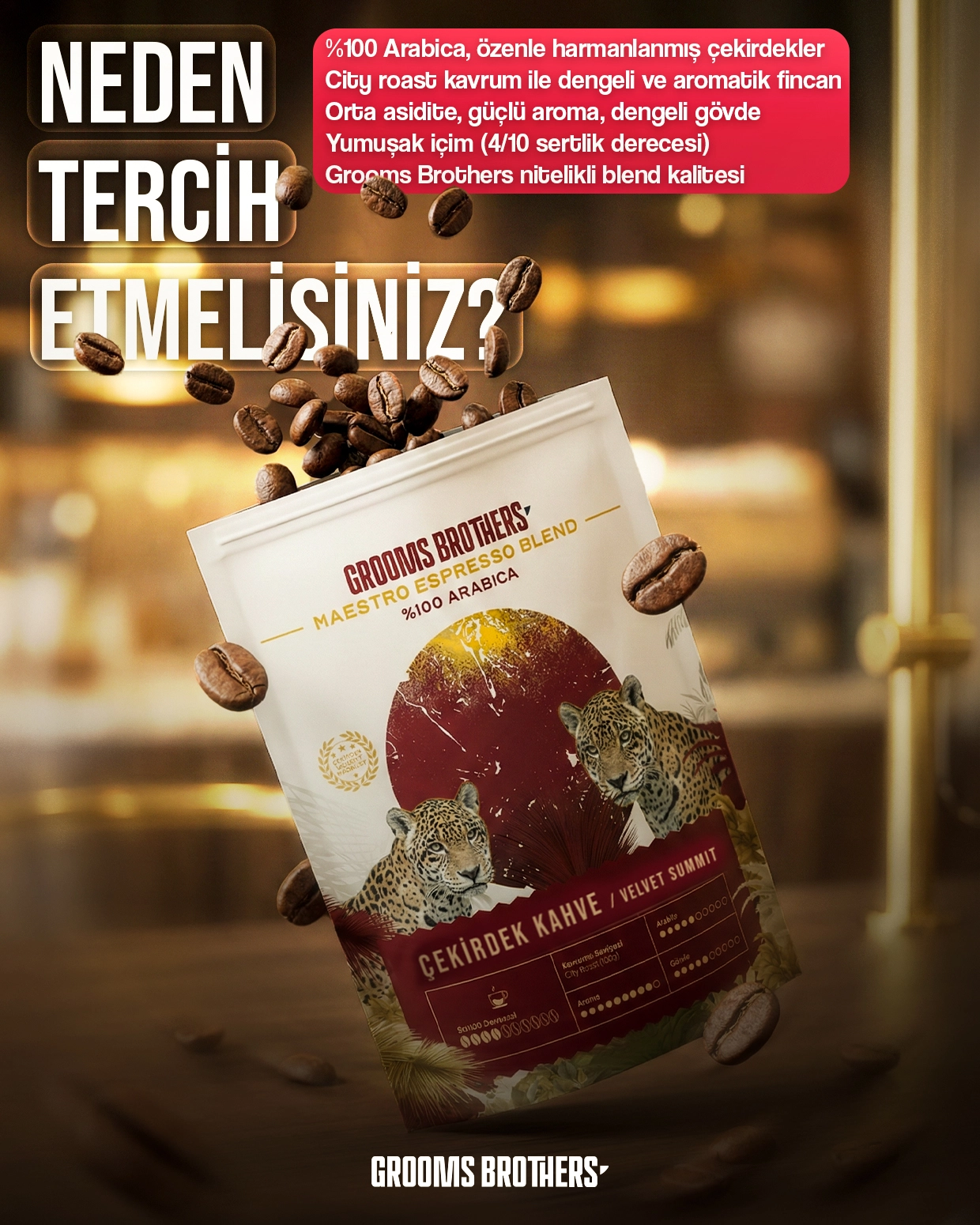 Velvet Summit Çekirdek Kahve Espresso Blend 1KG