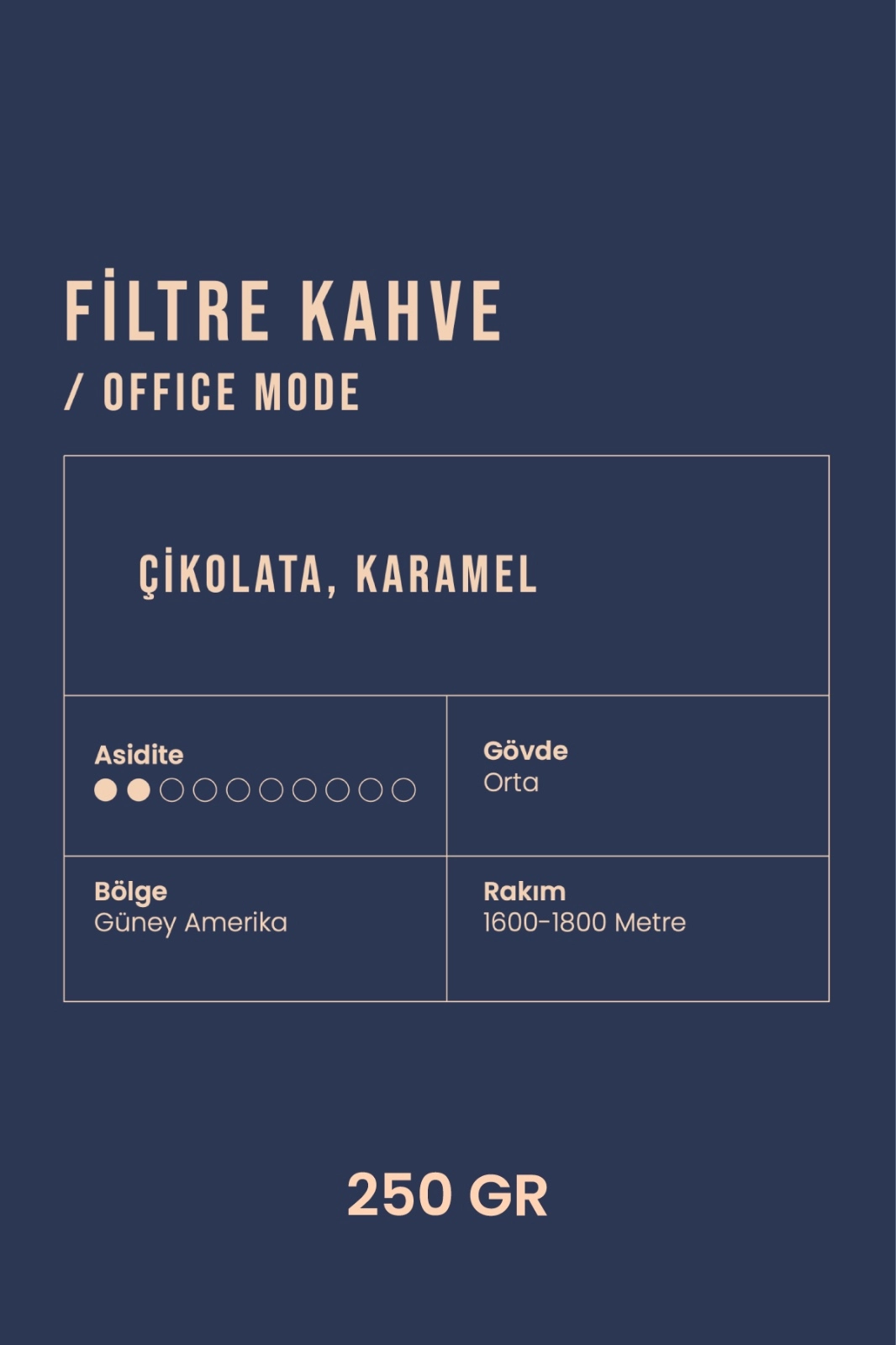 Filtre Kahve 250 GR / Office Mode