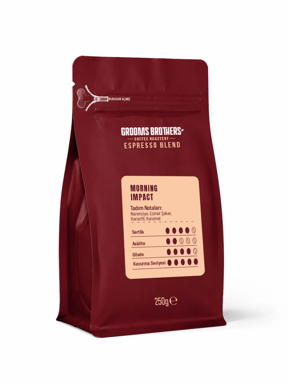 Morning Impact Çekirdek Kahve Espresso Blend 250 GR