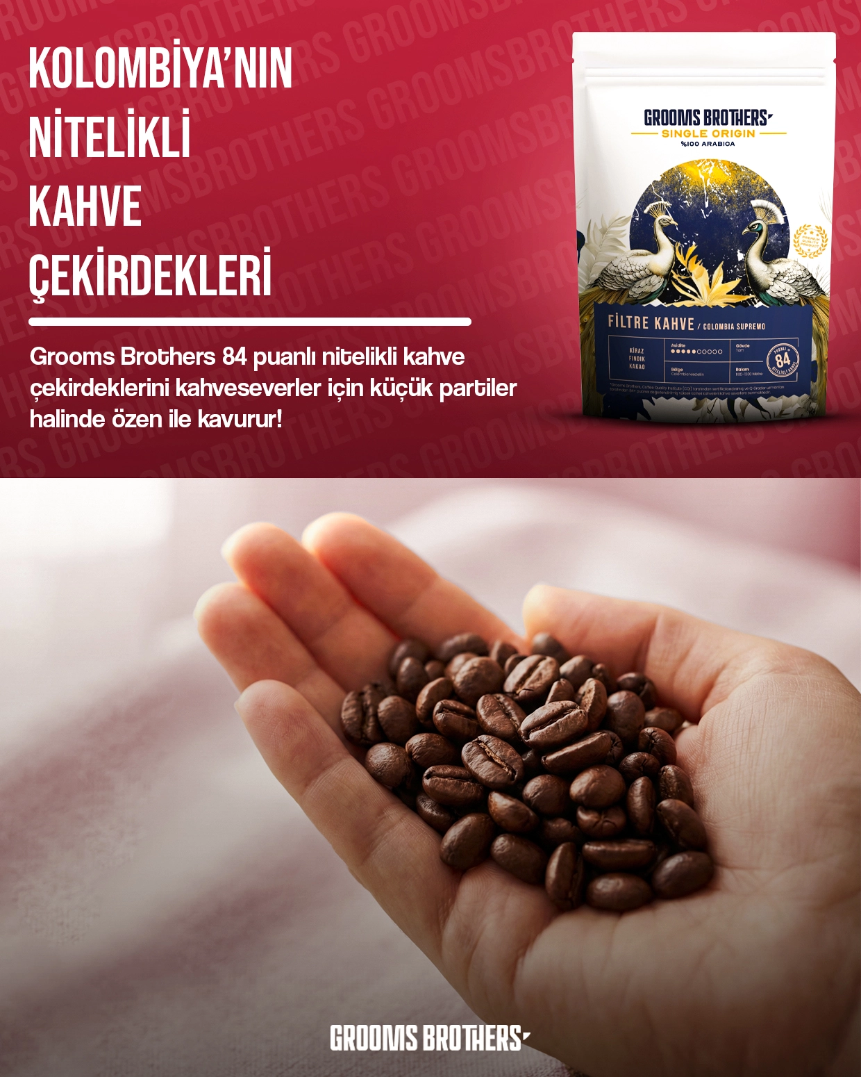 Colombia Nitelikli Filtre Kahve 1 KG / Supremo (Kiraz, Fındık, Kakao)