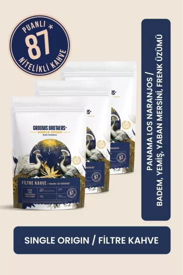 Panama Los Naranjos Nitelikli Kahve Orta Sert Çekirdek Filtre Kahve Single Origin 250Gx3 Adet
